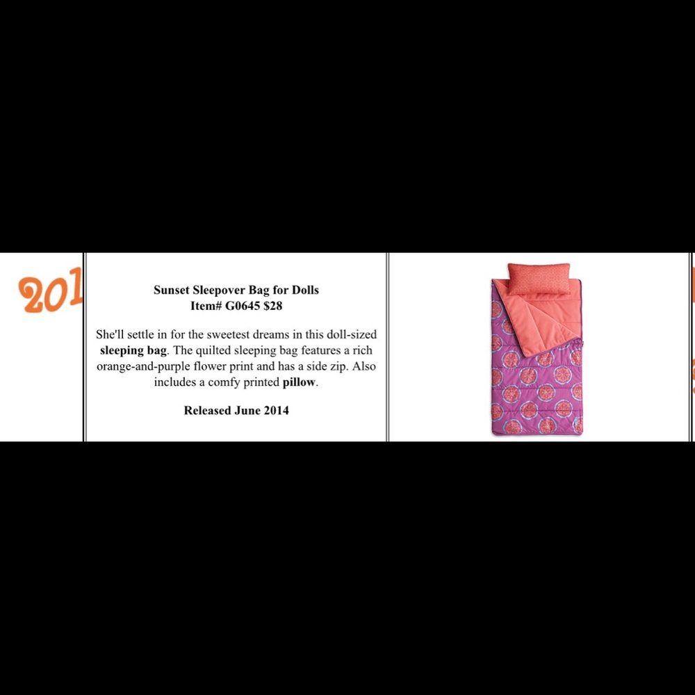 American Girl Sunset Sleepover Bag